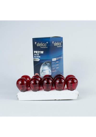 Delco U.s.a Pr21w Kırmızı Yakın Tırnak Halojen Ampul 12 Volt Bau15s 10 Adet