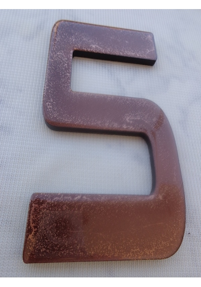 15 Cm Bakır Eskitme Kapı Daire Villa Bina Birim Numarası No:5