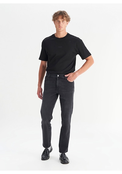 Erkek Straight Denim Pantolon Wrangler Siyah