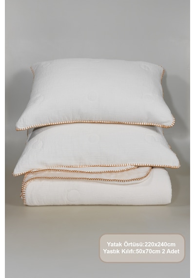 Elart Palermo Comfort Uyku Seti Çift Kişilik 3 Parça 220x240 Cm Krem Krem