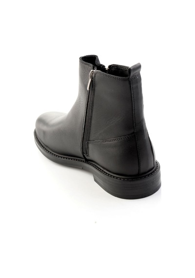 Siyah Antik Hakiki Deri Erkek Bot & Bootie E02597010741
