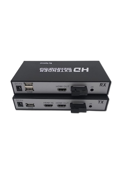 Fiber Extender  20Km Hdmı+Usb Kvm
