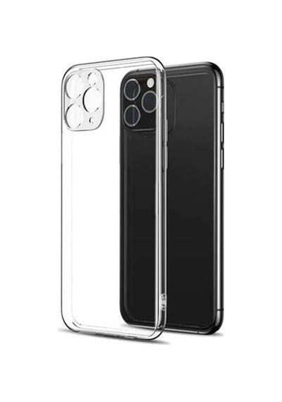 Apple Uyumlu iPhone 11 Pro Max Kılıf Şeffaf Yumuşak Silikon Kamera Korumalı Yüksek Kalite Turuncu
