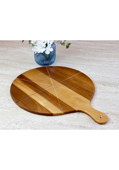 Doğal Akasya Ağacı Yuvarlak Pizza Ve Sunum Tahtası, Saplı Büyük Boy Jumbo Uyumlu Ahşap Şarküteri Tepsisi 42 X 54,5 X 1,5 Cm Doğal Akasya Ağacı Yuvarlak Pizza Ve Sunum Tahtası, Saplı Büyük Boy Jumbo Uyumlu Ahşap Şarküteri Tepsisi 42 X 54,5 X 1,5 Cm
