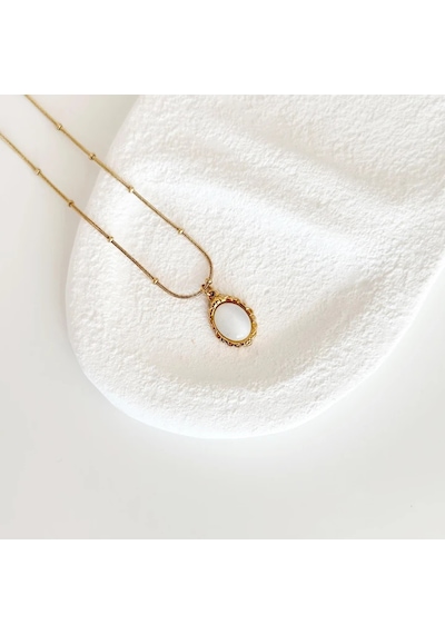 Pico Gold Çelik Kolye Gold Gümüş