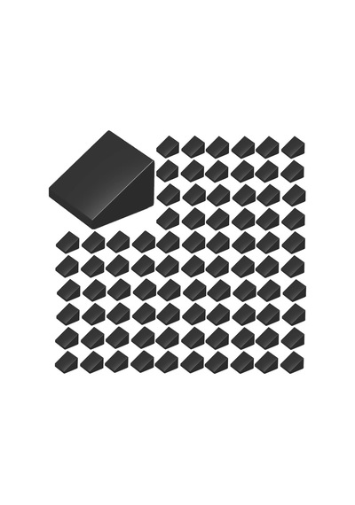 Yedek Parçalar: Slope: 100 Adet 1x1x2/3 Siyah - Black 54200