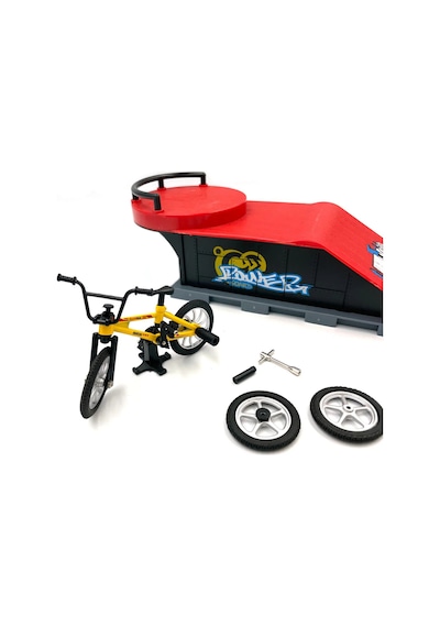 Craftivio Parkurlu Ve Sök Tak Aksesuarlı Mini Bmx Bisiklet Oyun Seti 3+ Yaş Çok Renkli