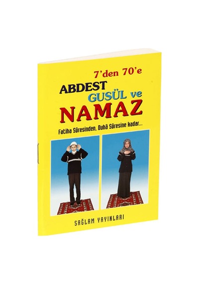 7 Den 70 E Abdest Gusül Ve Namaz Kod: 012 Cep Boy Kuşe Kağıt