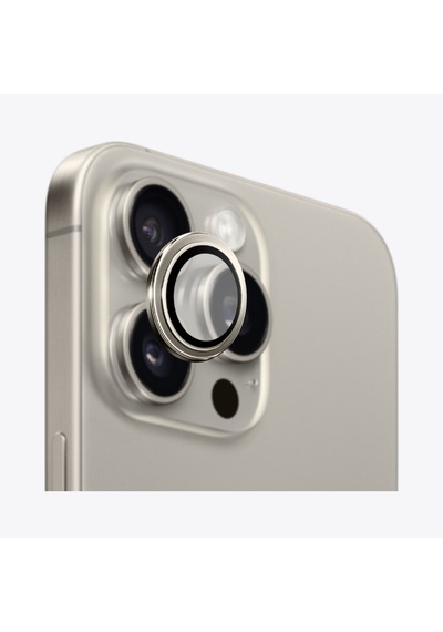 Safeus Safir Temperli Kamera Lens Koruyucu Apple Uyumlu iPhone 15 Pro Max Ve İle Natürel Titanyum