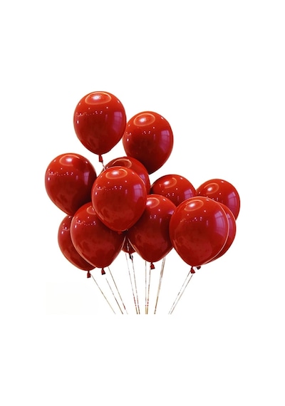 Metalik Balon Kırmızı 10 Adet Kırmızı
