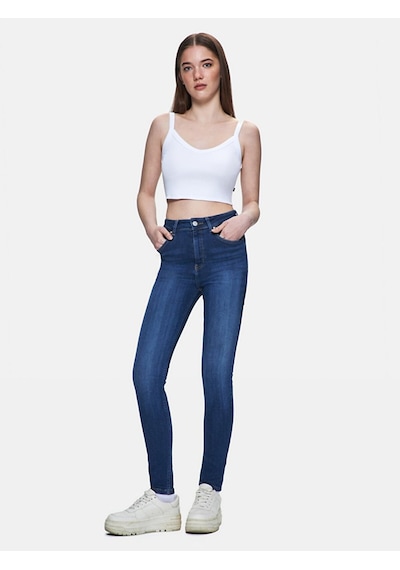 Ltb Marcella X Dar Paça Yüksek Bel Jean Pantolon 010095156015920 55725 Koyu Mavi