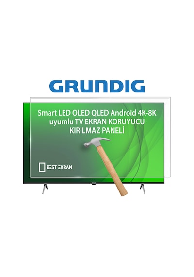 Grundig 50gku700 Tv Ekran Koruyucu - Grundig 50" İnç 127 Ekran Smart Qled Ekran Koruyucu 50 Gku 700