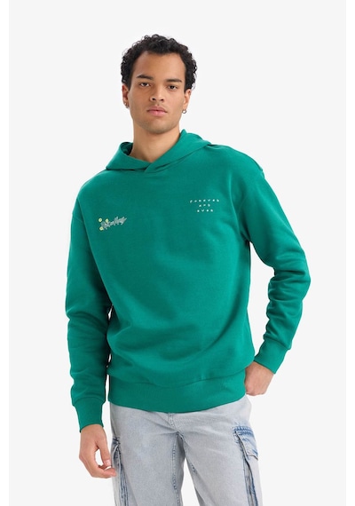 Defacto Rıck And Morty Boxy Fıt Kapüşonlu Baskılı Kalın Sweatshirt Kumaşı Sweatshirt F8136ax26spgn384 Yeşil-gn384