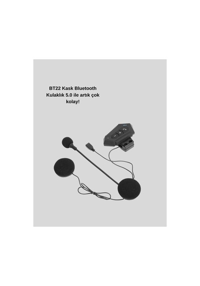 Motosiklet Kaskı İçin Bluetooth Kulaklık Kablosuz Mikrofonlu Gürültü Azal - Hs08376525-9