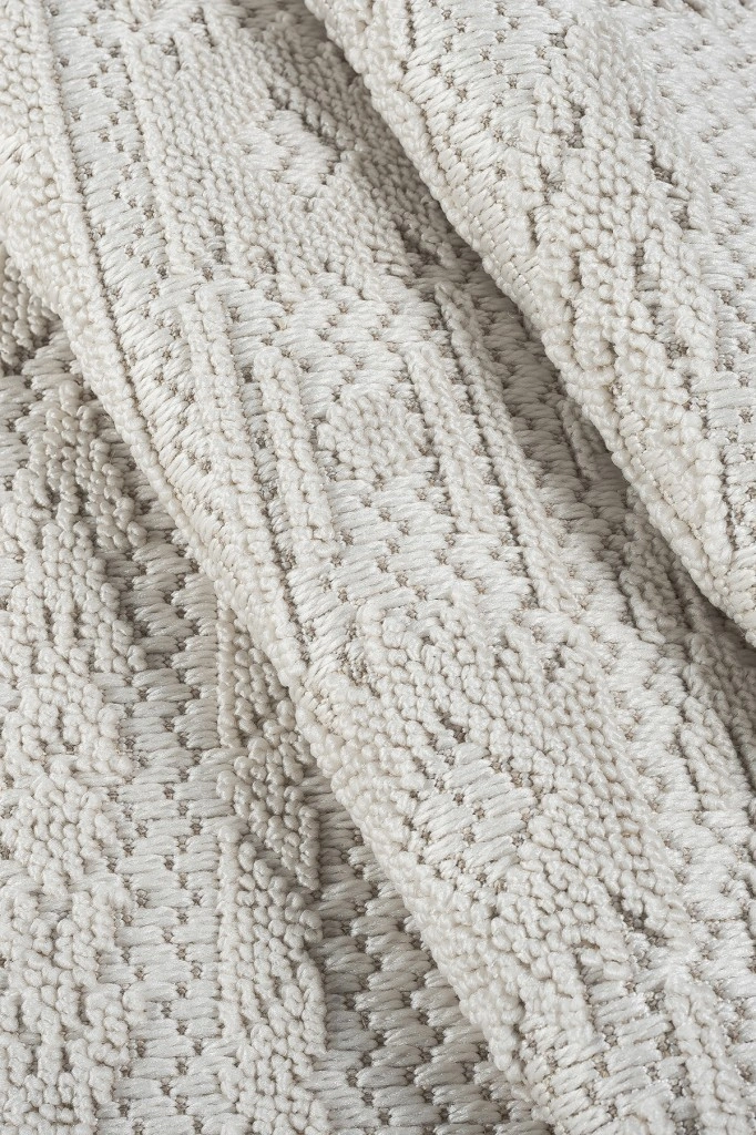 Modern Tasarımlı Jüt Dokuma Loop Sisal Krem Renk Halı Krem