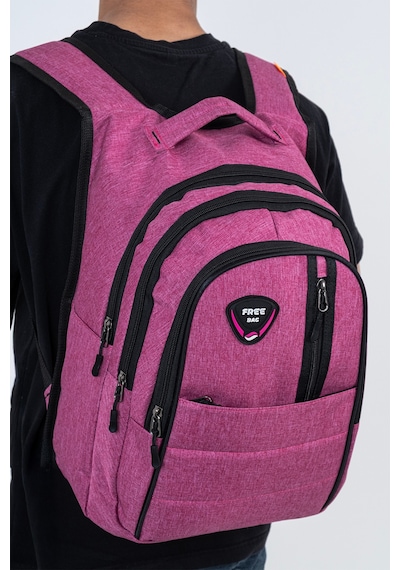 Çok Gözlü Ergonomik Sırt Çantası Su İtici Unisex Okul, Günlük Ve Seyahat Çantası Pembe Pembe