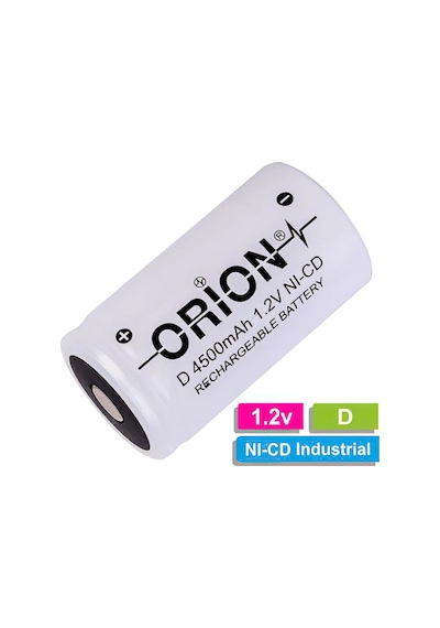 Orion 4500 mAh 1.2 V D Boy Ni-CD Industrial Şarj Edilebilir Pil