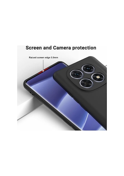 Redmi Note 15 Uyumlu Silikon Kılıf - Kamera Korumalı Esnek Pastel Renk Kapak - Siyah