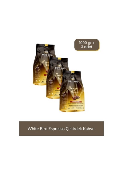White Bird Espresso Çekirdek Kahve 1 Kg X 3 Adet