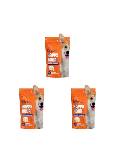Reflex Reflex Happy Hour Sağlikli Ve Parlak Tüyler Için Destekleyici Köpek Ödül Mamasi 60 Gr 3lü Paket Krt