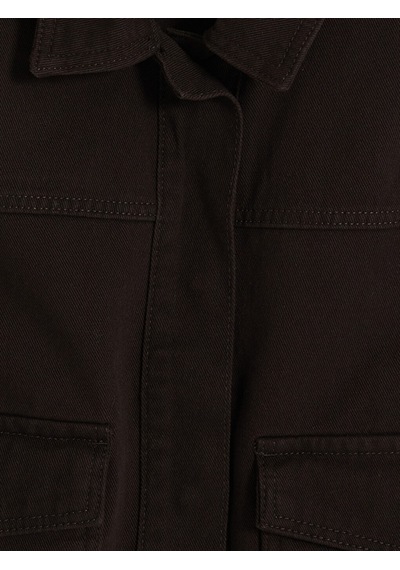 Lcwaıkıkı Classic Kahverengi Gabardin Kadın Gömlek Ceket