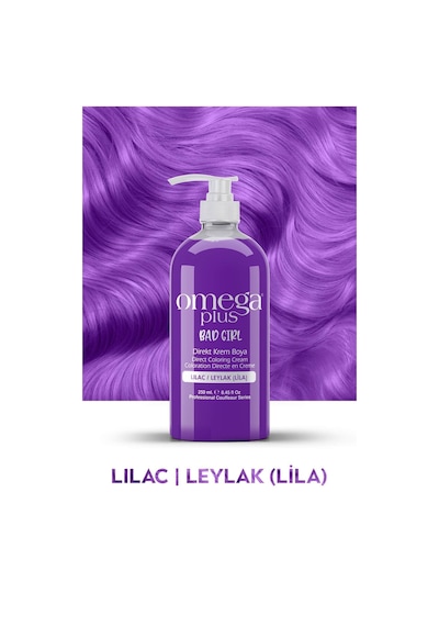 Omega Plus Bad Girl Leylak Lila Amonyaksız Renkli Saç Boyası 250ml