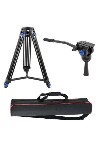 Ayex Vt-827 Profesyonel Video Tripod 20kg Taşıma Kapasiteli Video Kafalı & Çantalı -