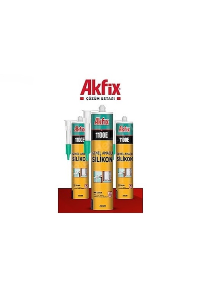 Akfix 1100E Genel Amaçlı Silikon 280Gr Beyaz