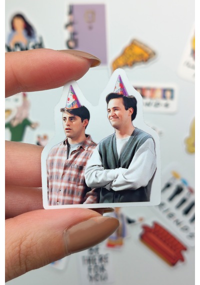 Friends Sticker Paketi 20 Parça Kaliteli Su Geçirmez Etiket Seti Çok Renkli