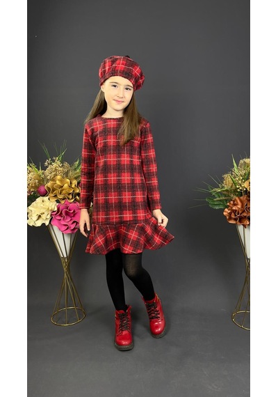 Mnk Baby & Kids Kız Çocuk Şapkalı Kışlık Uzun Kol Elbise Mnk0412 Kırmızı Mnk Baby & Kids Kız Çocuk Şapkalı Kışlık Uzun Kol Elbise Mnk0412 Kırmızı