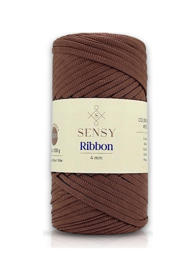 Premium Ribbon Polyester İp 200 Gr Polyester Ribbon Makrome İpi Bakır