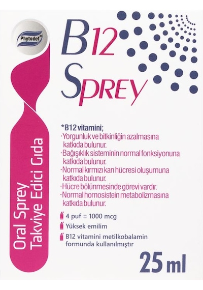 D3 K2 Sprey 25 ML + Vitamin B12 Sprey Çilek Aromalı 25 ML