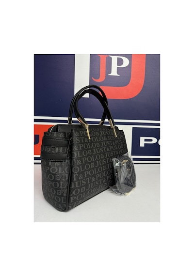 Just Polo Kadın Siyah Monogram El Ve Omuz Çantası Yeni Sezon 2201mh 46669619