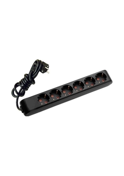 Viko 6'lı Priz 3x1,5 mm Uzatma Siyah 20 MT