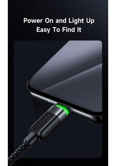 Ca-5650 1.2m Usb-a To Usb-c 6a Siyah Sarilabilir Manyetik Kablo