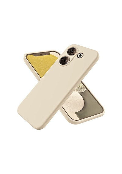 Tecno Camon 20 4G Kamera Korumalı Esnek Silikon Kılıf - Pastel Renk Tonu - Ultra Koruma-Beyaz