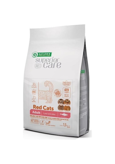Nature's Protection Kızıl Tüylü Kediler İçin Ringa Balıklı Yetişkin Kedi Maması 1500 G