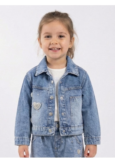 Xo Kids Kız Çocuk Ceket 1-4 Yaş 26173 Mavi