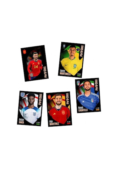 Panini Fifa World Class Koleksiyon Futbolcu 2024 Sticker Çıkartmaları + 20 Paket 100 Adet Sticker