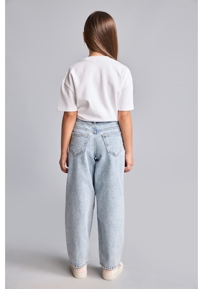 Defacto Baggy Fıt Jean Açık Mavi Pantolon Kız Çocuk H6244a826aunm39 Mavi-nm39