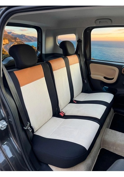 Ford Courier 2014-2023 Araca Özel Koltuk Kılıfı - Taba Tay Tüyü - Arka 2+1 Fonksiyonel