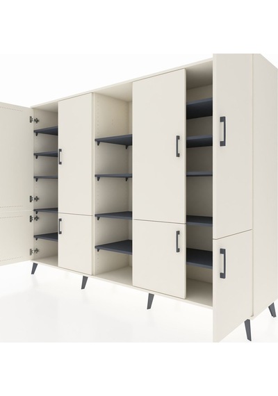Hyperion Dolap 14 Raflı 8 Kapaklı 220x44x163 Aytaşı-aytaşı/antras Aytaşı-aytaşı/antrasit Hyperion Dolap 14 Raflı 8 Kapaklı 220x44x163 Aytaşı-aytaşı/antras Aytaşı-aytaşı/antrasit