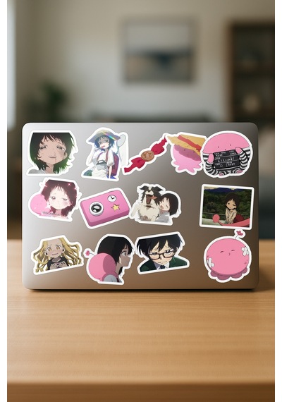 Takopi's Original Sin Takopii No Genzai Anime Telefon Laptop Sticker Paketi 24 Adet Çok Renkli