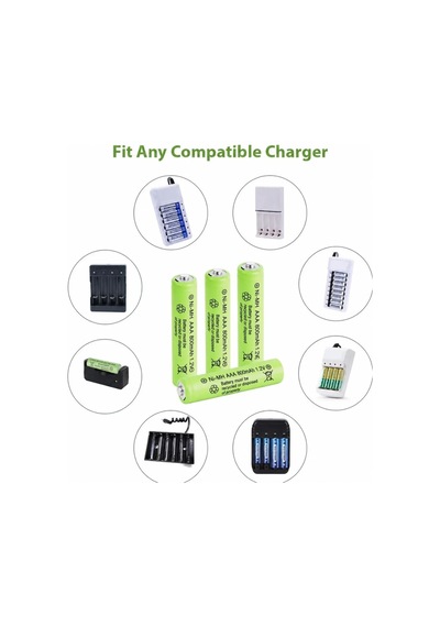 Jenerik 800 Mah 1.2v Aaa Ni-cd Şarj Edilebilir Pil 12 Adet