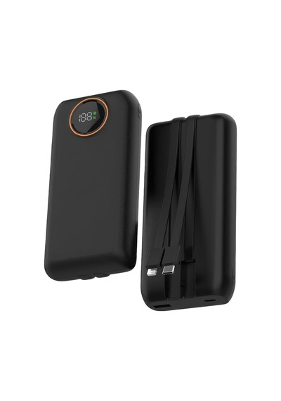 Snapron Snp-3013 22.5w Pd 20.000mah Dahili Kablolu Ve Hızlı Şarjlı Powerbank siyah
