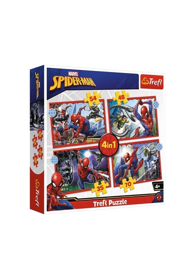 Trefl Kahraman Örümcek Adam 4'Lü 35+48+54+70 Parça Puzzle