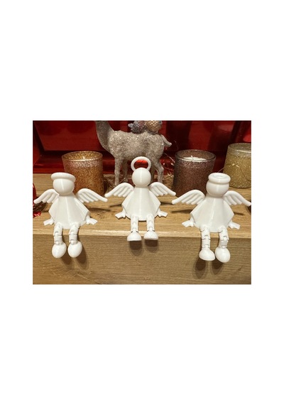 3d 3 Lü Mini Melek Figürü Dekoratif Masaüstü Biblo Seti