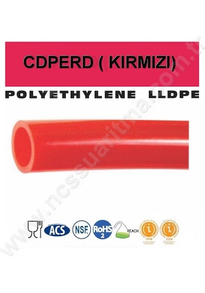 1 Metre 3/8 Inç Pe Kırmızı Hortum