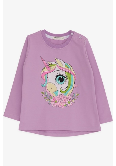 Breeze Kız Çocuk Uzun Kollu Tişört Unicorn Baskılı 1.5-5 Yaş, Lila Breeze Kız Çocuk Uzun Kollu Tişört Unicorn Baskılı 1.5-5 Yaş, Lila