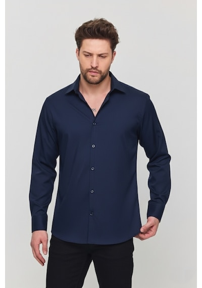 Yxc Trend Maker Oversize Rahat Kesim Erkek Gömlek Lacivert